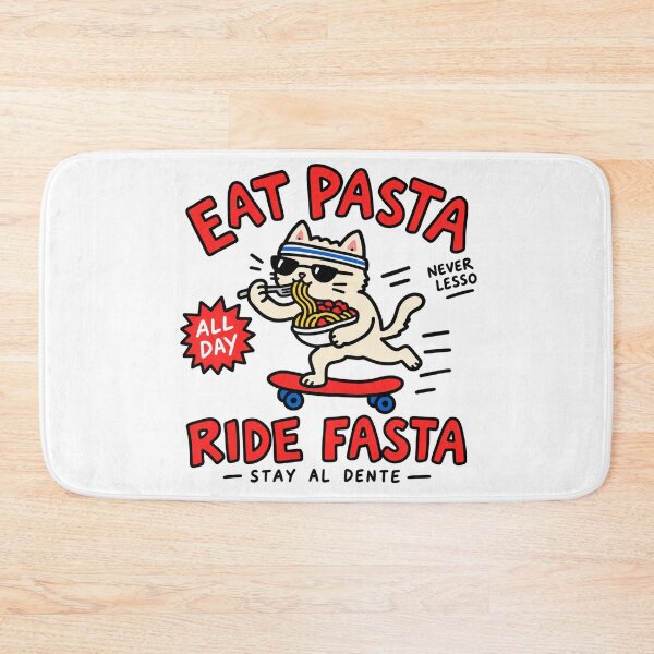 Item preview, Eat Pasta Ride Pasta Funny Cat designed and sold by MonkiFlipp.