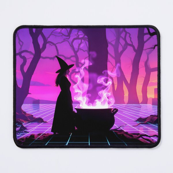 Item preview, Synthwave Witch & Spooky Purple Cauldron Forest designed and sold by Daniela`s shop.