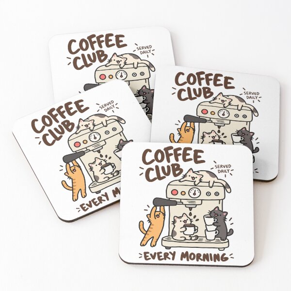 Item preview, Coffee Club Every Morning Funny Cat designed and sold by MonkiFlipp.
