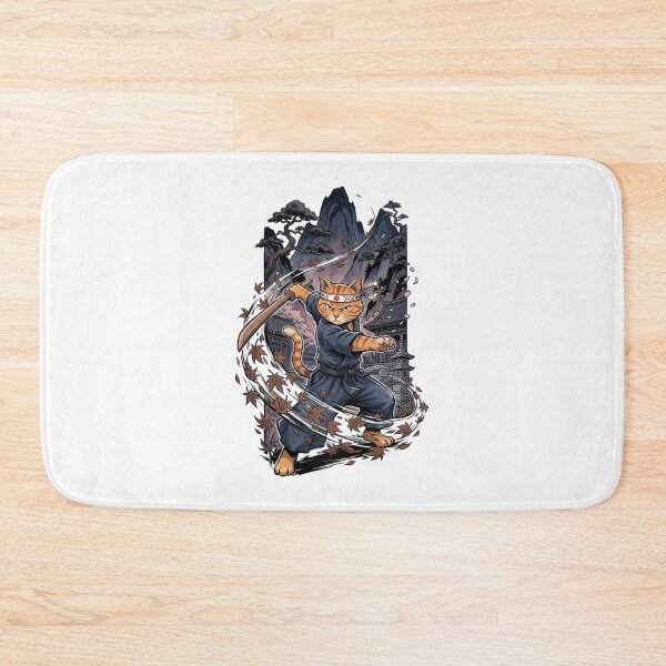 Item preview, Samurai Cat Katana Sword Japanese Martial Arts Warrior designed and sold by mood-draftsman.