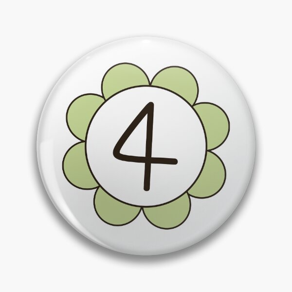 Item preview, Cute Hand Drawn Number Four Flower designed and sold by Porpor Artwork.