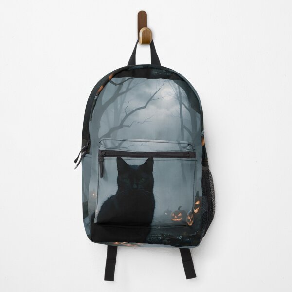 Item preview, Black Cat in Spooky Pumpkin Forest: Halloween Night designed and sold by Daniela`s shop.