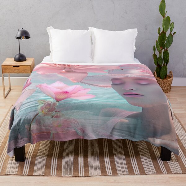 Item preview, Romantic Sakura Woman – Dreamy Cherry Blossom Portrait designed and sold by FlowersColorful.
