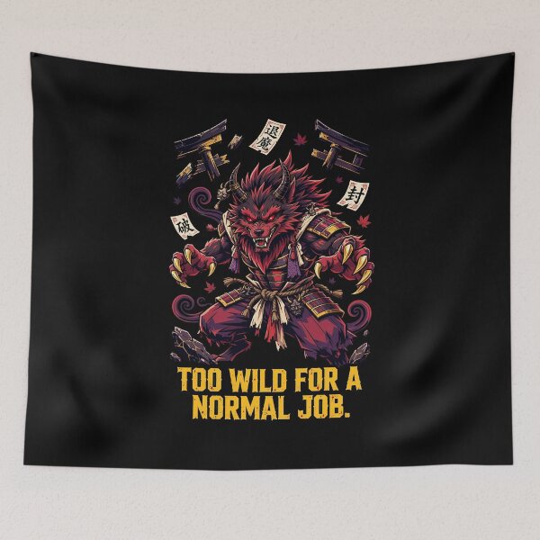 Item preview, Oni Wolf Ronin Too Wild For A Normal Job designed and sold by Tong4130.