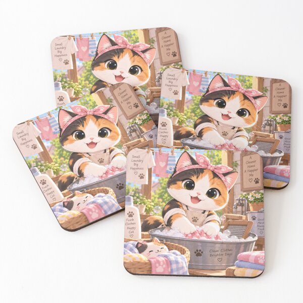 Item preview, Kitten & Washing designed and sold by BlackDotBunny.