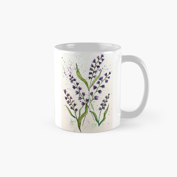 Item preview, Purple Lavender Wildflowers Watercolor Art Print | Ink Botanical Wash⁠ designed and sold by TrazosDelSurArt.