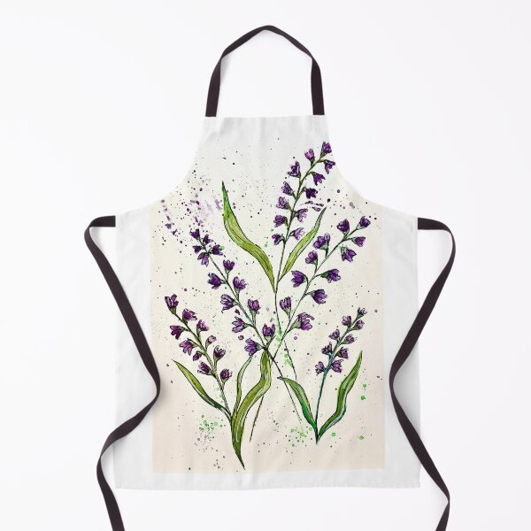 Item preview, Purple Lavender Wildflowers Watercolor Art Print | Ink Botanical Wash⁠ designed and sold by TrazosDelSurArt.