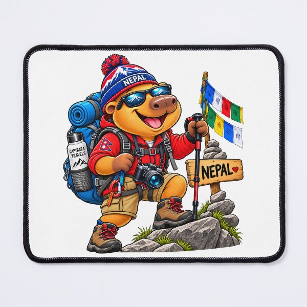 Item preview, Cute Nepal Capybara Hiker – Himalayan Mountain Adventure designed and sold by CapybaraTravels.