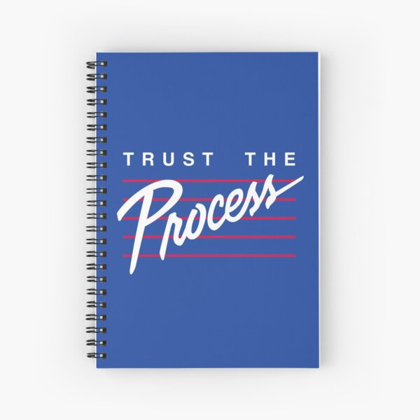 Trust The Process cursive lines Spiral Notebook