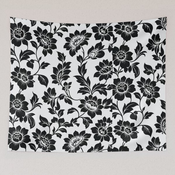 Item preview, Black Floral Pattern  designed and sold by YLinDesign.