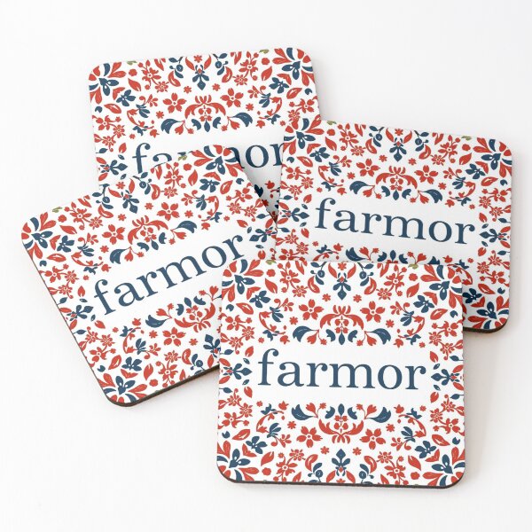 Item preview, Farmor Red and Navy Scandinavian Folk Art Floral designed and sold by Designbynorase.