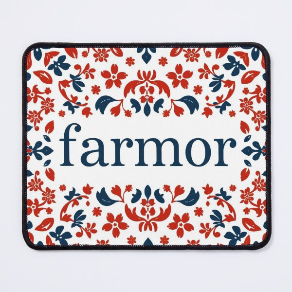 Item preview, Farmor Red and Navy Scandinavian Folk Art Floral designed and sold by Designbynorase.