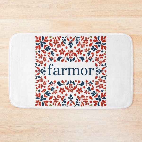 Item preview, Farmor Red and Navy Scandinavian Folk Art Floral designed and sold by Designbynorase.