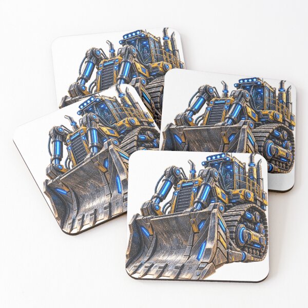 Item preview, Steel Bulldozer — Cybernetic Heavy Machinery | Futuristic Construction Machine designed and sold by SteelCoat Studio.