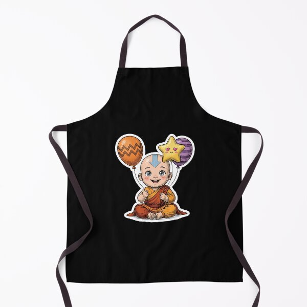 Item preview, Cute Baby Airbender Monk with Balloons Avatar ATLA Vintage Kawaii designed and sold by HealingEraInk.