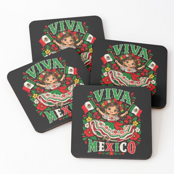 Item preview, Mexican Girl Flag Independence Day Girl Kids Viva Mexico designed and sold by GiftsProShop.