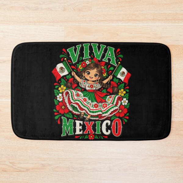 Item preview, Mexican Girl Flag Independence Day Girl Kids Viva Mexico designed and sold by GiftsProShop.