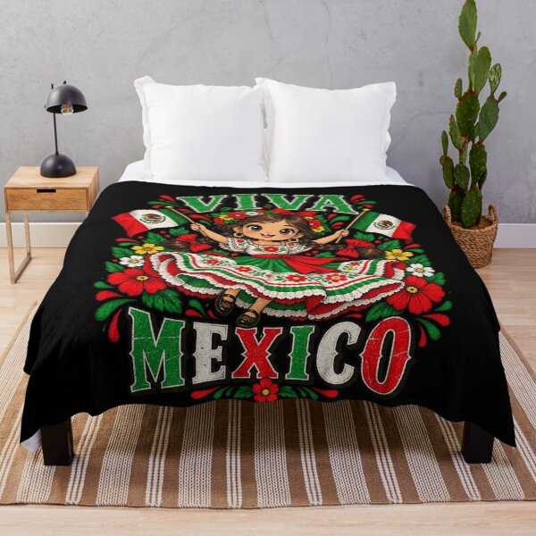 Item preview, Mexican Girl Flag Independence Day Girl Kids Viva Mexico designed and sold by GiftsProShop.