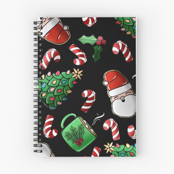 Item preview, Santa Cookies and Peppermint Cocoa black background  designed and sold by studioaudrea.