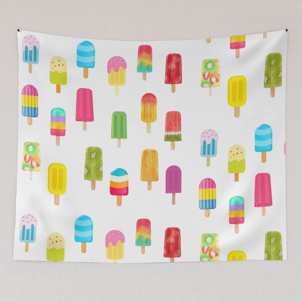 Item preview, Watercolor Popsicle Pattern Summer Treats designed and sold by Anita Ohulo.