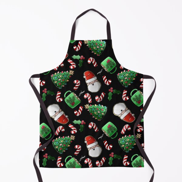 Item preview, Santa Cookies and Peppermint Cocoa black background designed and sold by studioaudrea.