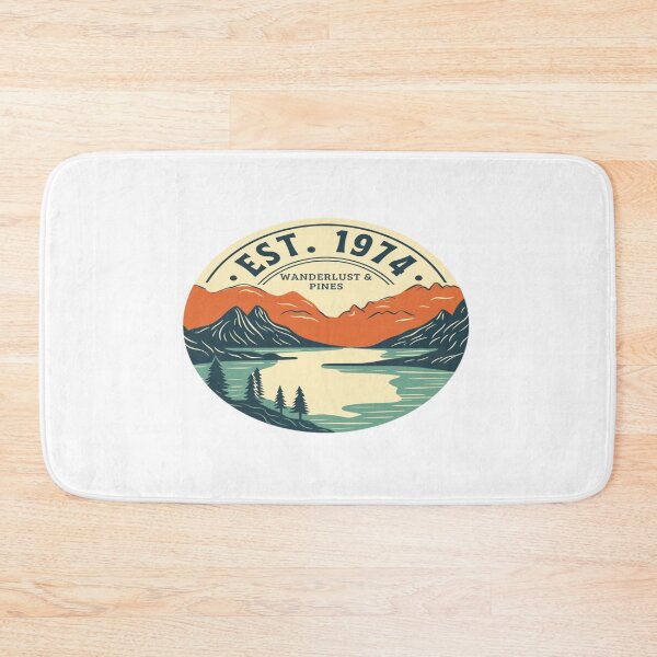 Item preview, Retro 70s Mountain and Pine Trees Sunset Vintage Nature Graphic T-Shirt designed and sold by TopTrendsetting.