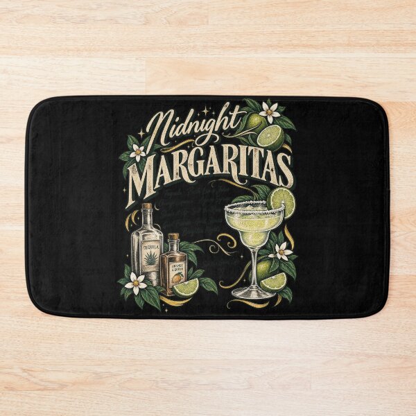Item preview, Midnight Margaritas Vintage Cocktail Recipe Bar Design designed and sold by GiftsProShop.
