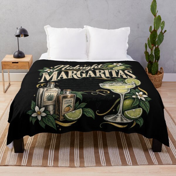 Item preview, Midnight Margaritas Vintage Cocktail Recipe Bar Design designed and sold by GiftsProShop.
