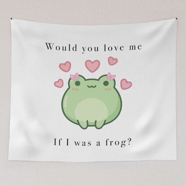 Item preview, Cute Frog With Bows Would You Love Me designed and sold by Cozy Moss Studio.