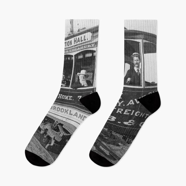 Item preview, Vintage Street car, Washington, D.C. black and white photographic art print circa 1890 designed and sold by Astrid Arkhangelsky.