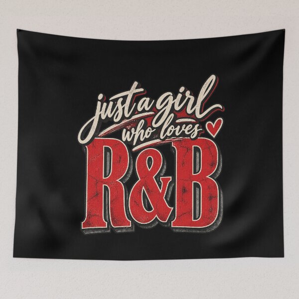 Item preview, Just A Girl Who Loves R&B Heart Gifts for Men Women Girls designed and sold by GiftsProShop.