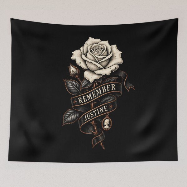 Item preview, Frankenstein Remember Justine Memorial Rose designed and sold by Fenay Designs.