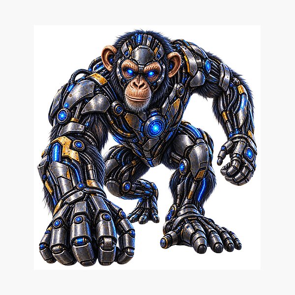 Item preview, Steel Chimpanzee – Cybernetic Mechanical Primate designed and sold by SteelCoat Studio.