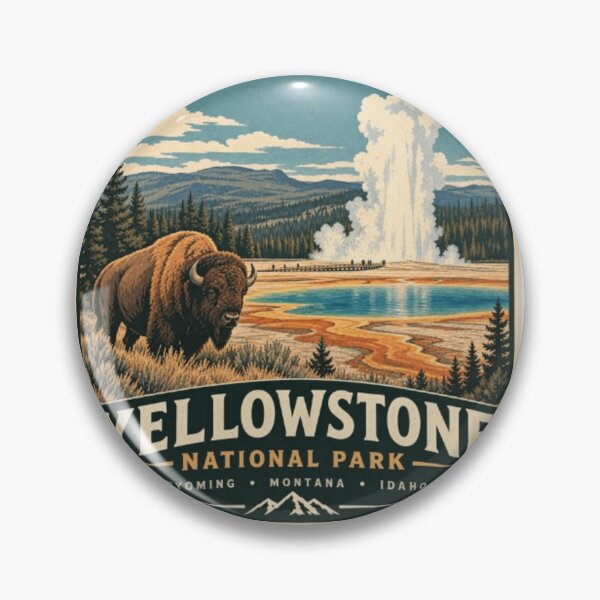 Item preview, Yellowstone National Park, Wyoming - TShirt, Sweatshirt, Long-Sleeve, Sticker designed and sold by projectbadass.