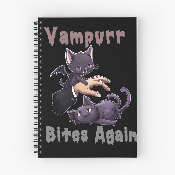 Item preview, Vampurr Bites Again – Vampire Kitten & Sleepy Cat Halloween Duo designed and sold by VisualPantry.