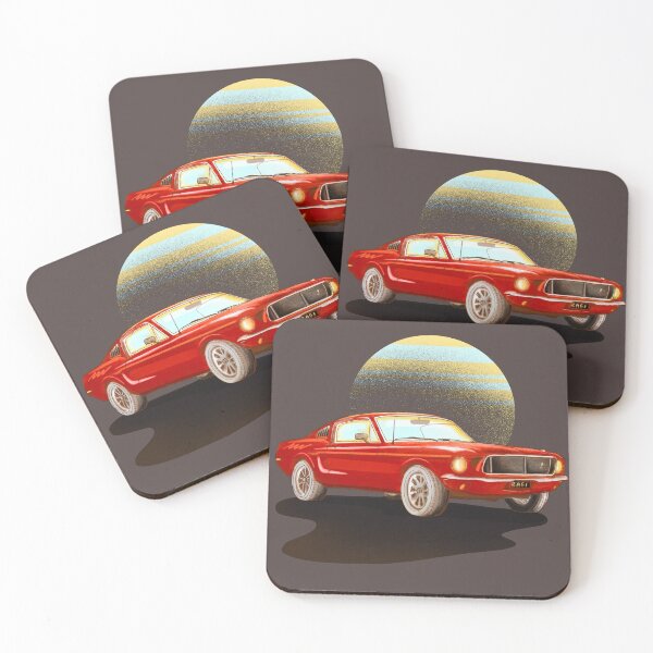 Item preview, Red Classic Car Retro Sunset designed and sold by baginiak.
