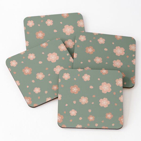 Item preview, Sage Ume Japanese Plum Blossom Pattern designed and sold by babyandbunny.