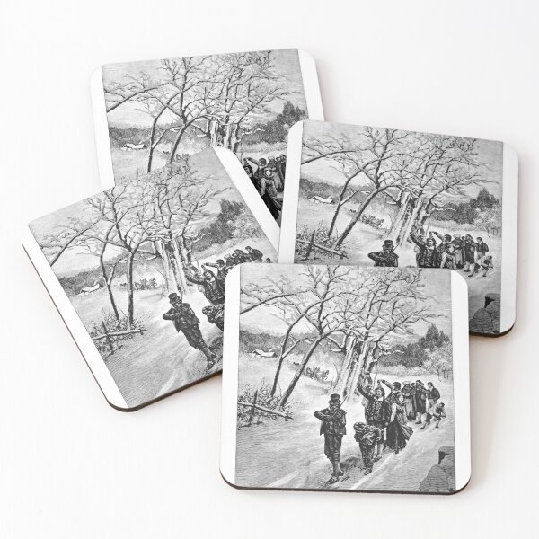 Item preview, Vintage Winter Musicians and Dancers Engraving designed and sold by Antique Science Press.