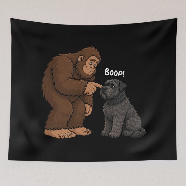 Item preview, Bigfoot and Bouvier des Flandres Boop Fun Design Sasquatch designed and sold by rafaeltto.