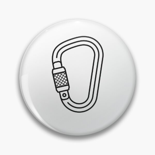 Item preview, Climbing Carabiner Line Icon designed and sold by VectorForge Studio.
