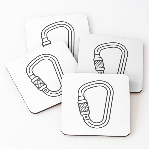 Item preview, Climbing Carabiner Line Icon designed and sold by VectorForge Studio.
