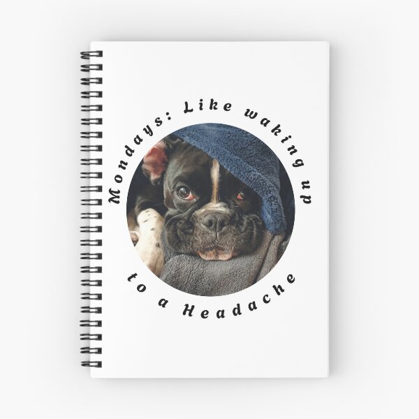 Artikelvorschau, Montagmorgen: Schon jetzt Kopfschmerzen ... Lustiger, mürrischer Boxer entworfen und verkauft von AnimalVibes.