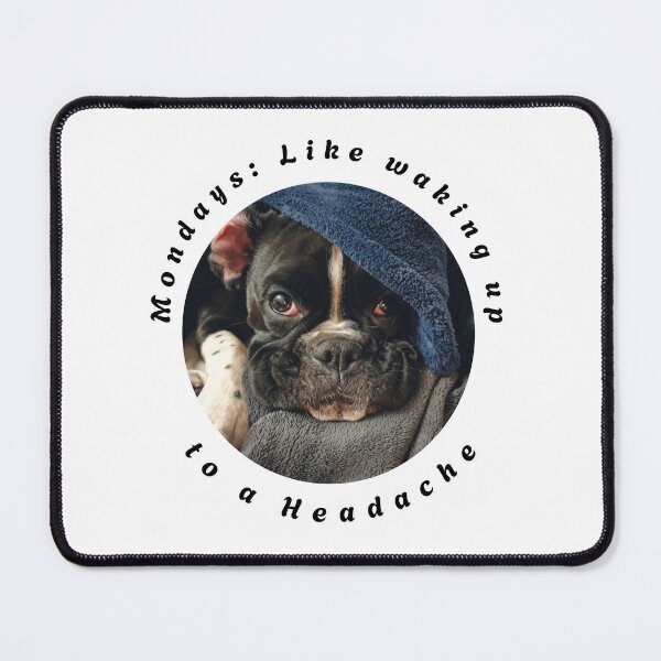 Item preview, Monday Morning: Already a Headache ... Funny Grumpy Boxer designed and sold by AnimalVibes.