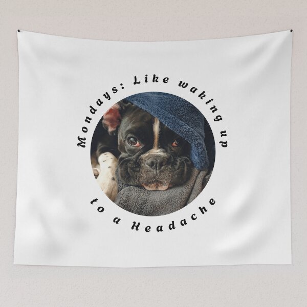 Item preview, Monday Morning: Already a Headache ... Funny Grumpy Boxer designed and sold by AnimalVibes.