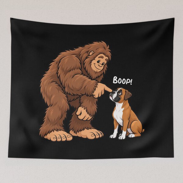 Item preview, Bigfoot and Boxer Boop Fun Design Sasquatch designed and sold by rafaeltto.
