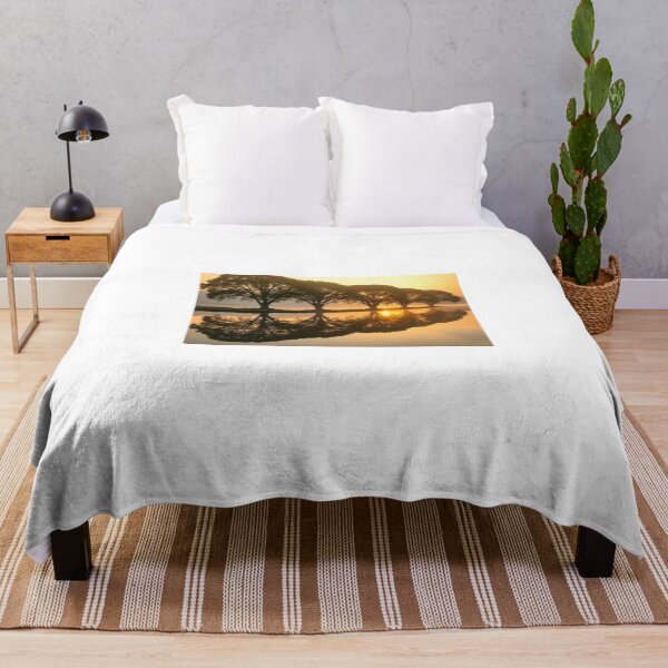 Item preview, Golden Sunset Trees by the Lake designed and sold by Mystic & Celestial Art.