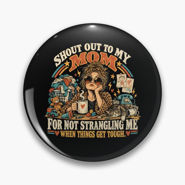 Item preview, Shout Out to My Mom Funny Motherhood Retro Mom Life designed and sold by WILLIAMS-BR.
