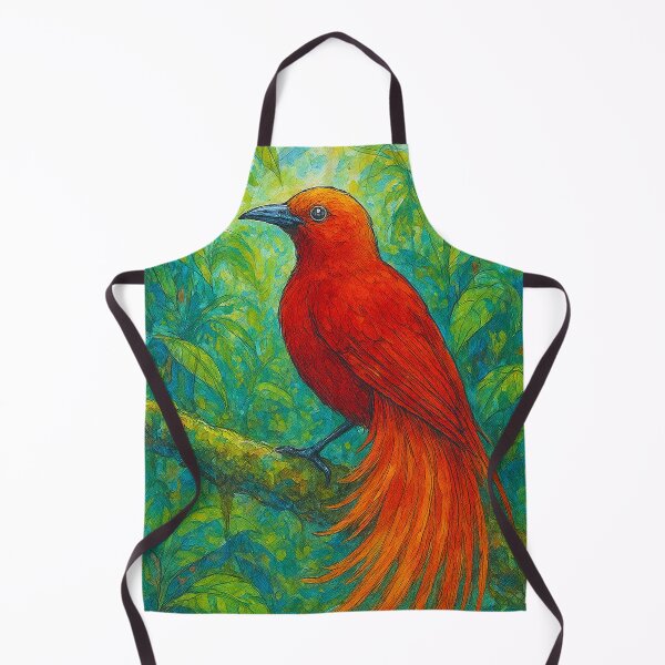 Aperçu de l'œuvre Peinture d'oiseau de paradis – Œuvre d'art colorée représentant un oiseau tropical créée et vendue par GalleryKauffeld.