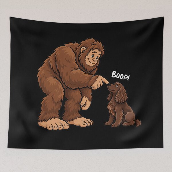 Item preview, Bigfoot and Boykin Spaniel Boop Fun Design Sasquatch designed and sold by rafaeltto.