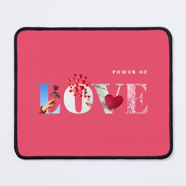 Item preview, Romantic Red Rose Power Of Love Typography Art designed and sold by LoviqueLab.